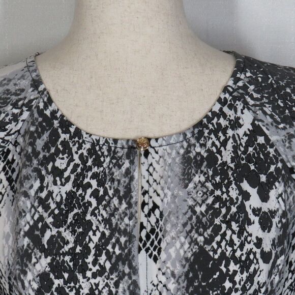 C Wonder Christian Siriano Snake Print Tie Front Midi Dress Size Medium - Picture 2 of 11